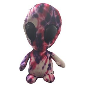 A&A Global Industries Alien Tie-Dye Stuffed Plush Pink Purple Approx 12"